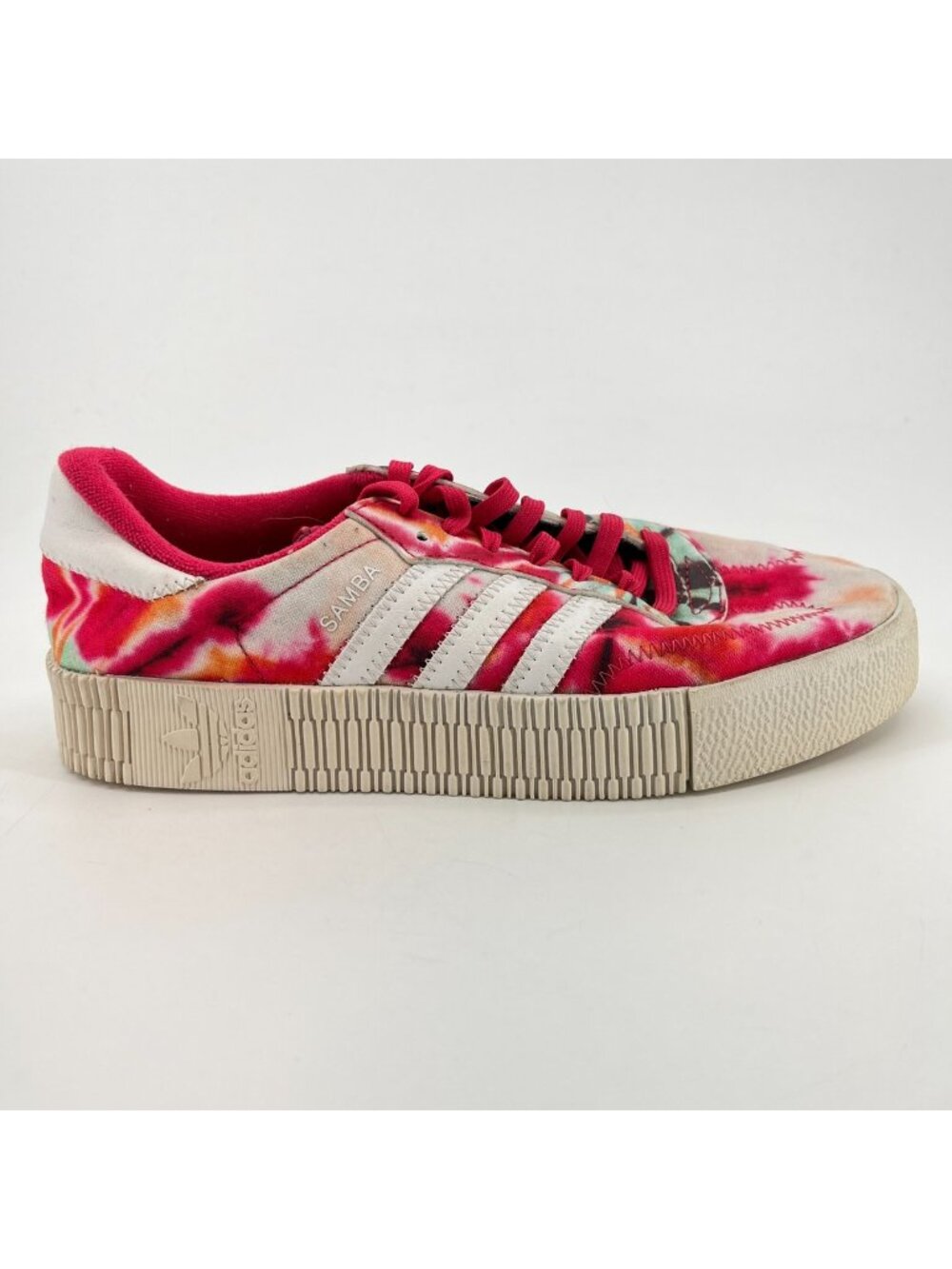 Adidas Sambarose Tie Dye Pink Womens Size 7.5 Athletic Walking Shoes Sneakers